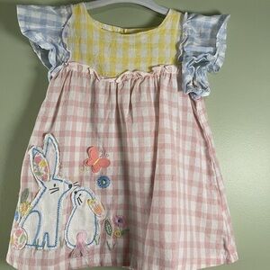 Mud Pie Yellow and White Checkered Dress